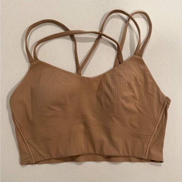 Lululemon Like a Cloud Longline Bra - size 6 - Taupe - Picture 2 of 4